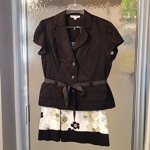 2 piece skirt suit